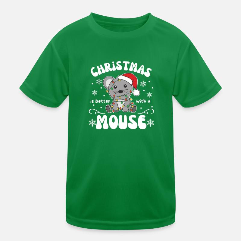 Christmas is better with a mouse Kids Functional T-Shirt