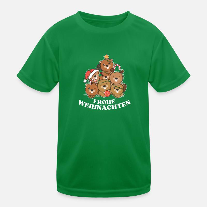 Joyeux Noël Castor Réveillon de Noël Castors T-shirt sport Enfant