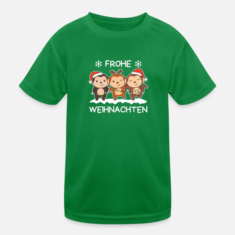 Joyeux Noël Singe Réveillon de Noël Singe T-shirt sport Enfant