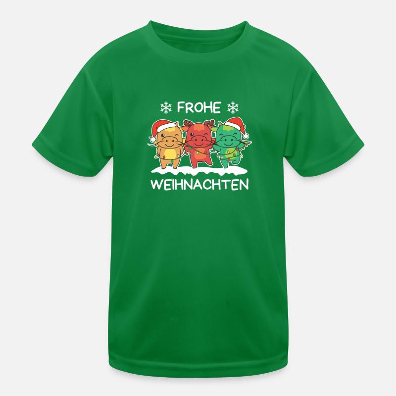 Frohe Weihnachten Drache Heiligabend Drachen Kinder Funktions-T-Shirt