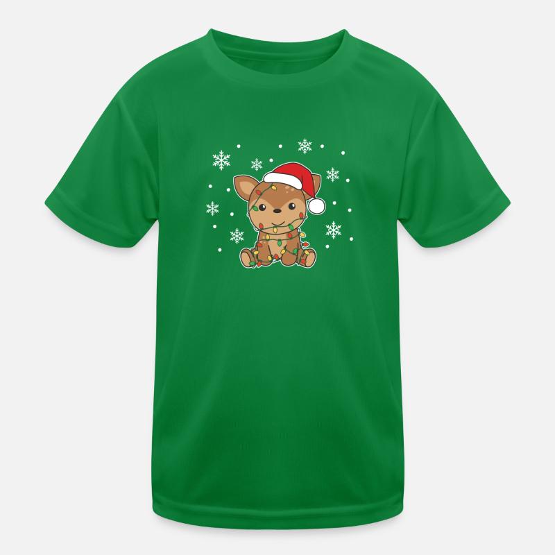 Chevreuil, Noël, Hiver, Animaux, Cerf T-shirt sport Enfant
