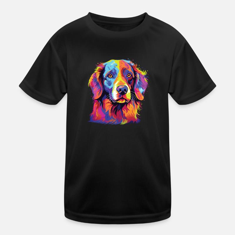 Wasserfarben Farbenfroher Brittany Spaniel Kinder Funktions-T-Shirt