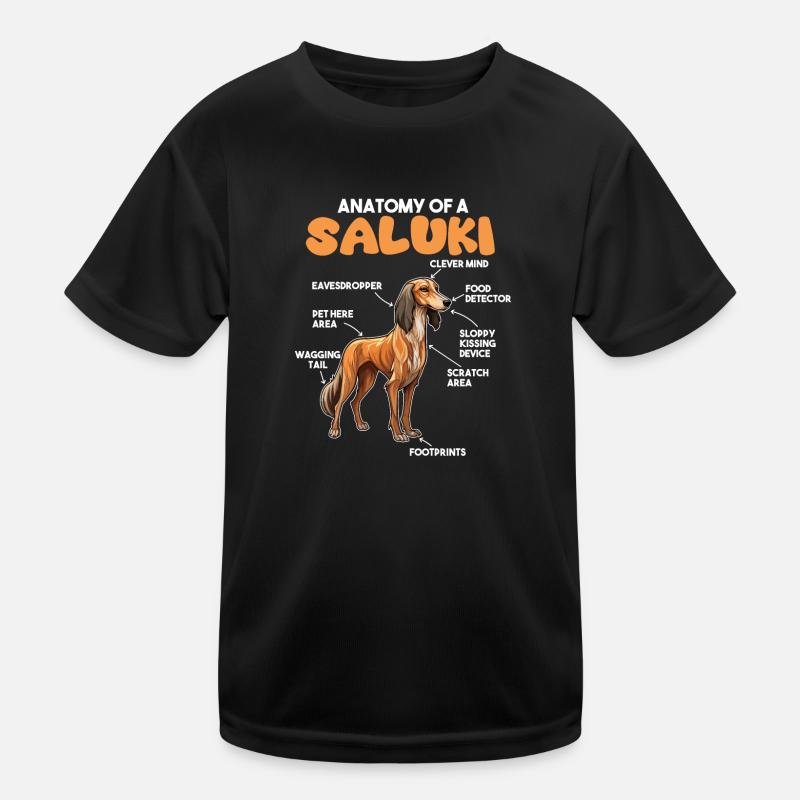 Explication du chien Anatomie d’un Saluki T-shirt sport Enfant