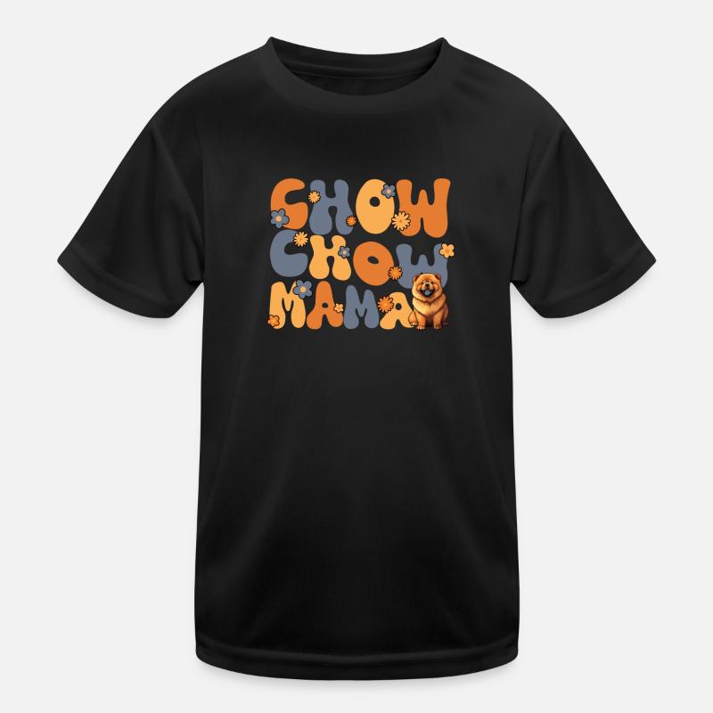 Chow Chow Groovy Chow Chow mama Kids Functional T-Shirt