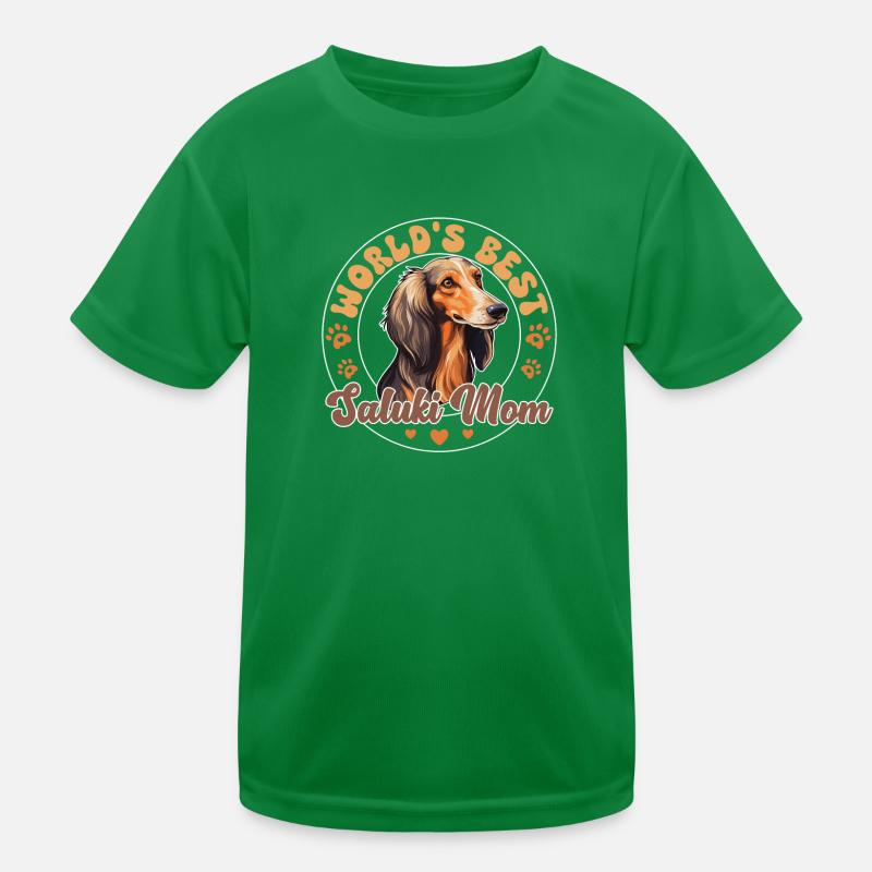Persian Hound Red Tri Groovy Saluki mom Kids Functional T-Shirt
