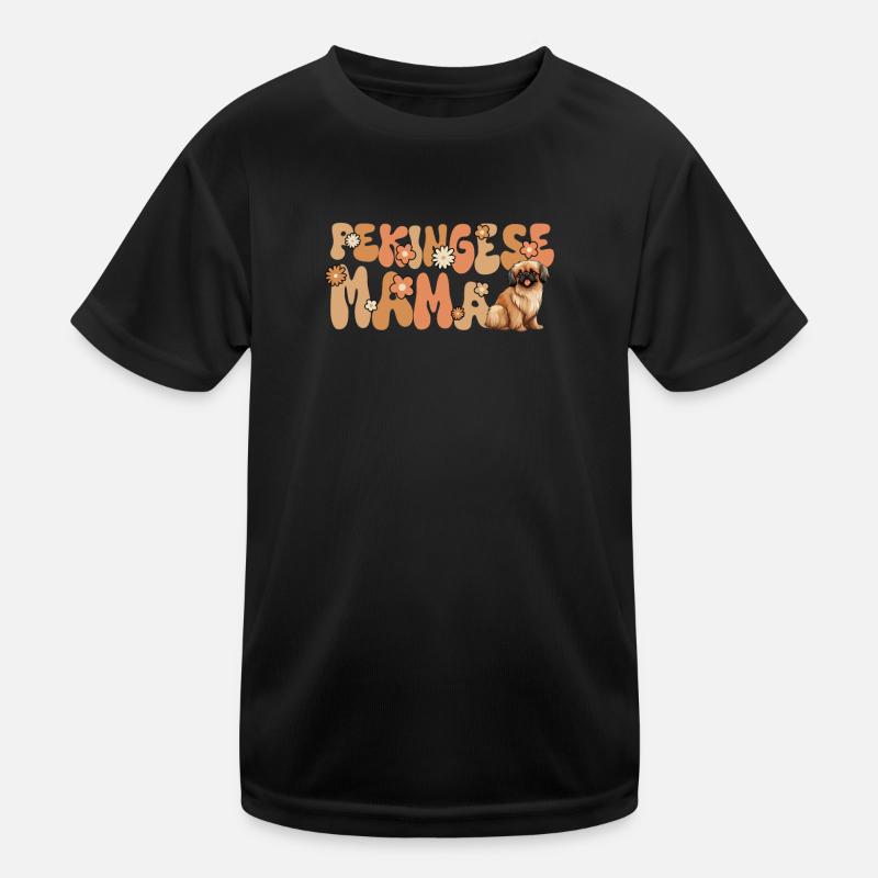 Pekingese Groovy Pekingese Mama Kinder Funktions-T-Shirt
