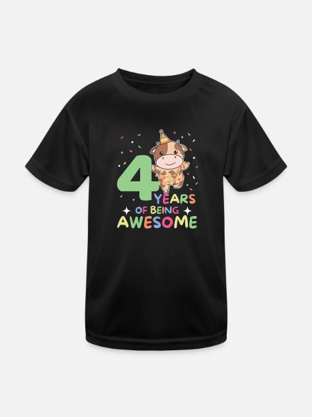 Vache pour les enfants de 4 ans - T-shirt sport Enfant - noir - Devant