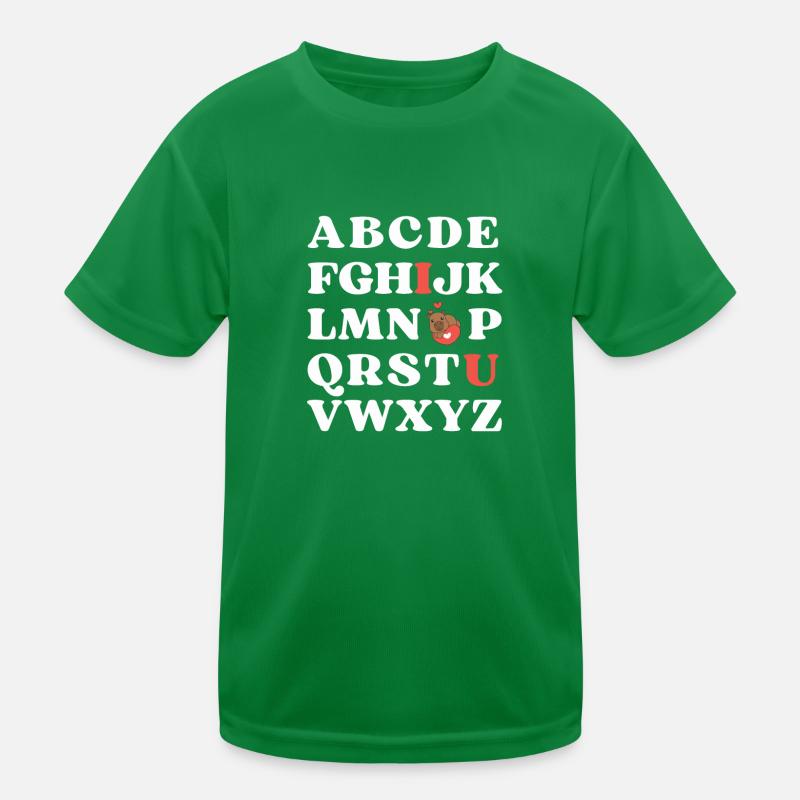 ABC Je t’aime Enfants Capybara Saint-Valentin T-shirt sport Enfant