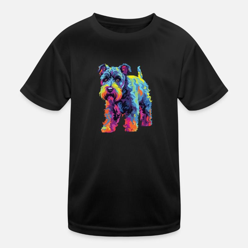 Aquarelle colorée Kerry Blue Terrier T-shirt sport Enfant