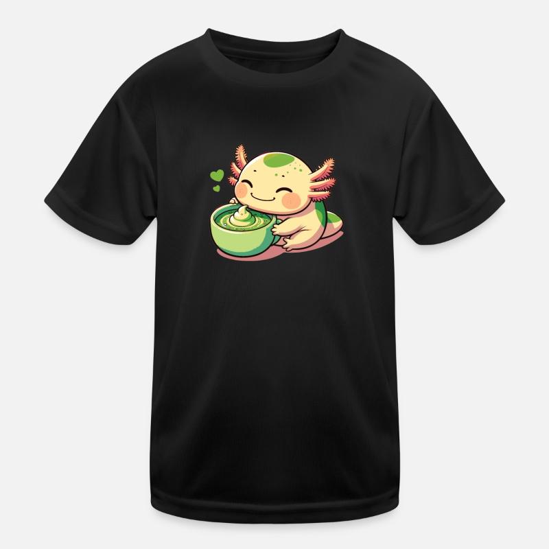 Matcha tea with Matcha Axolotl Kids Functional T-Shirt