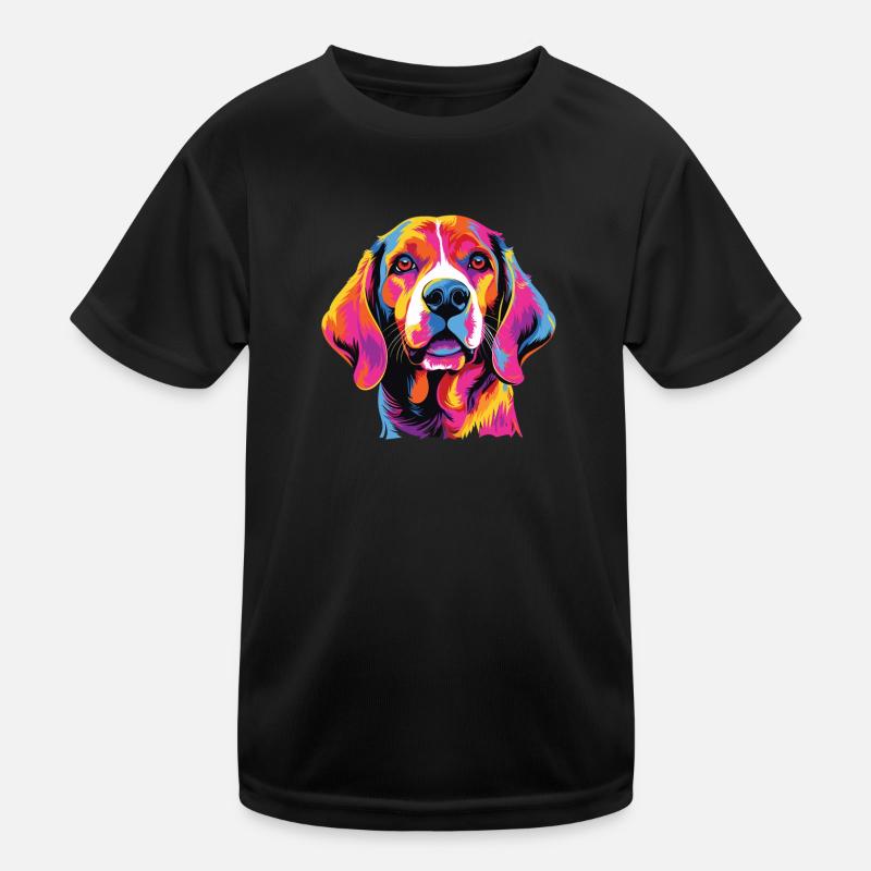 Aquarelle colorée Beagle Harrier T-shirt sport Enfant