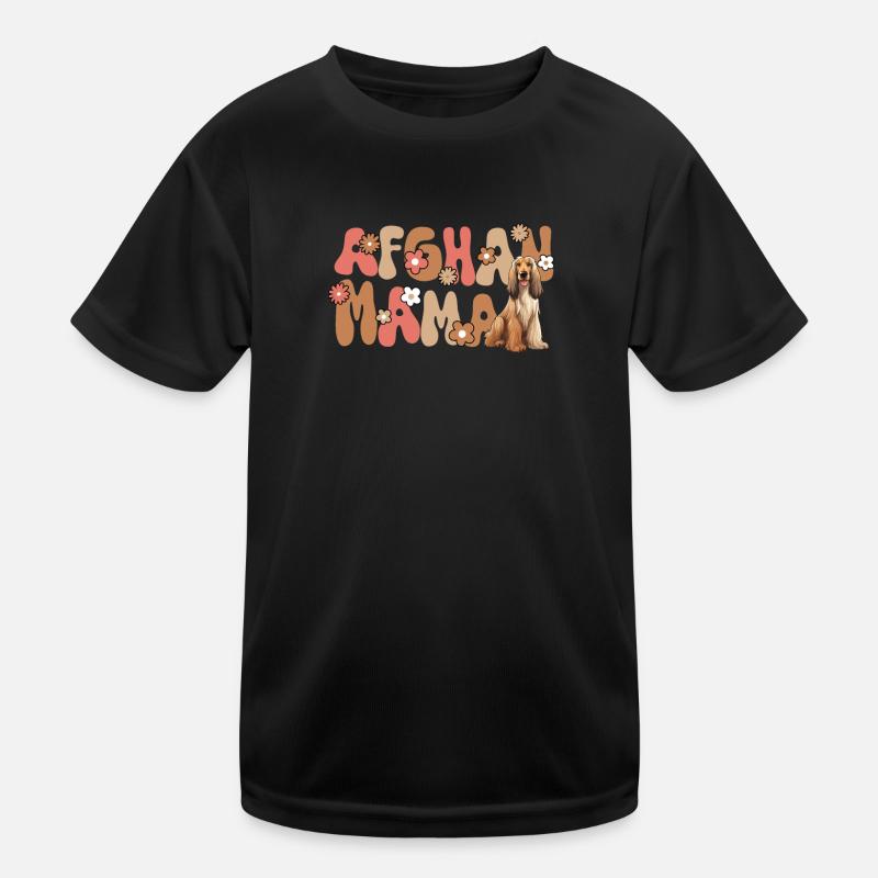 Afghanischer Windhund Groovy Afghan Mama Kinder Funktions-T-Shirt