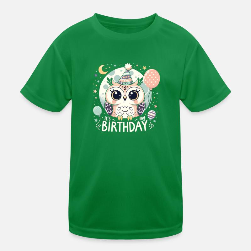 Its My Birthday Süßes Geburtstags Eule Kinder Funktions-T-Shirt