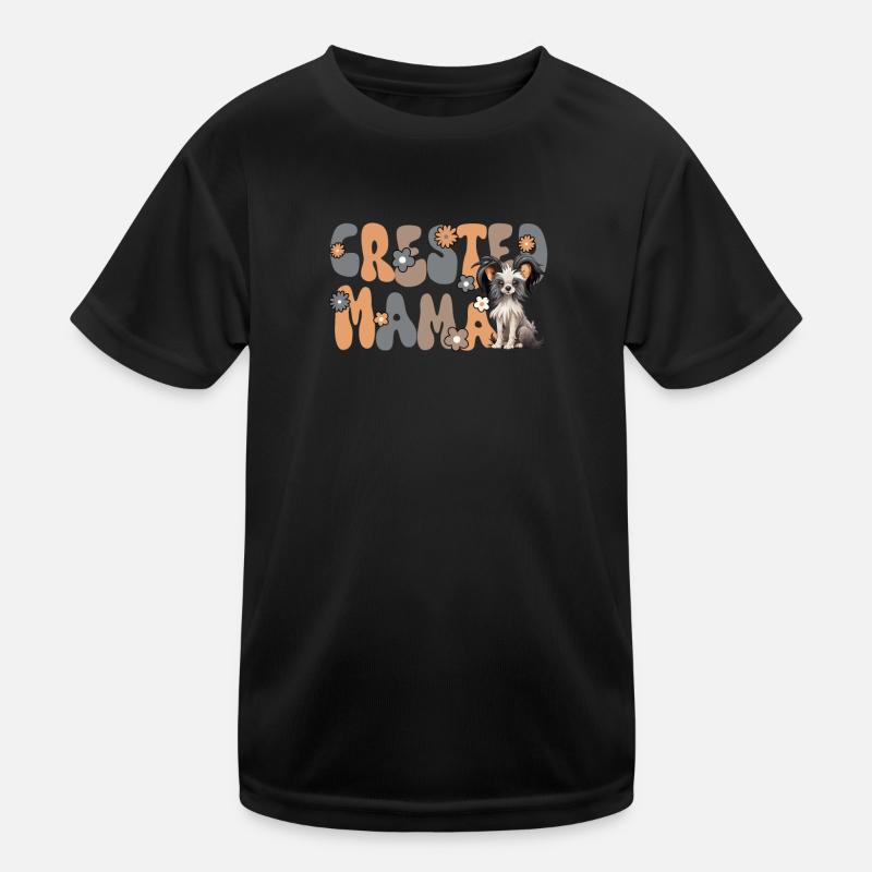 Chinesischer Schopfhund Groovy Crested Mama Kinder Funktions-T-Shirt