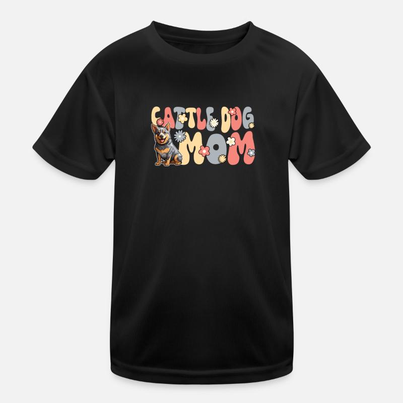 Australian Cattle Hund Groovy Heeler mom Kinder Funktions-T-Shirt