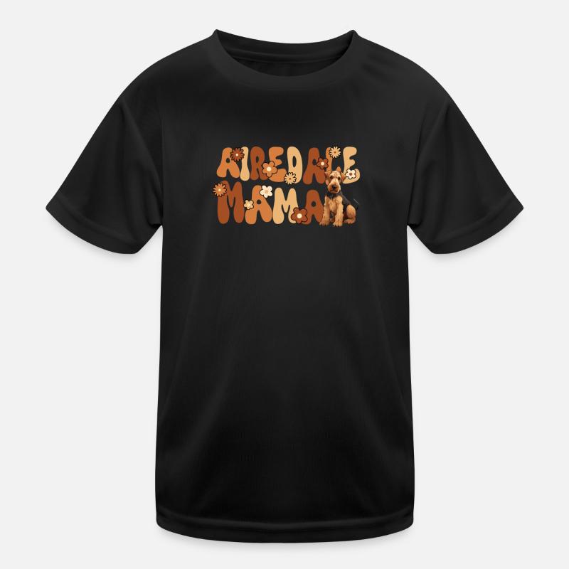 Airedale Terrier Groovy Airedale Maman T-shirt sport Enfant