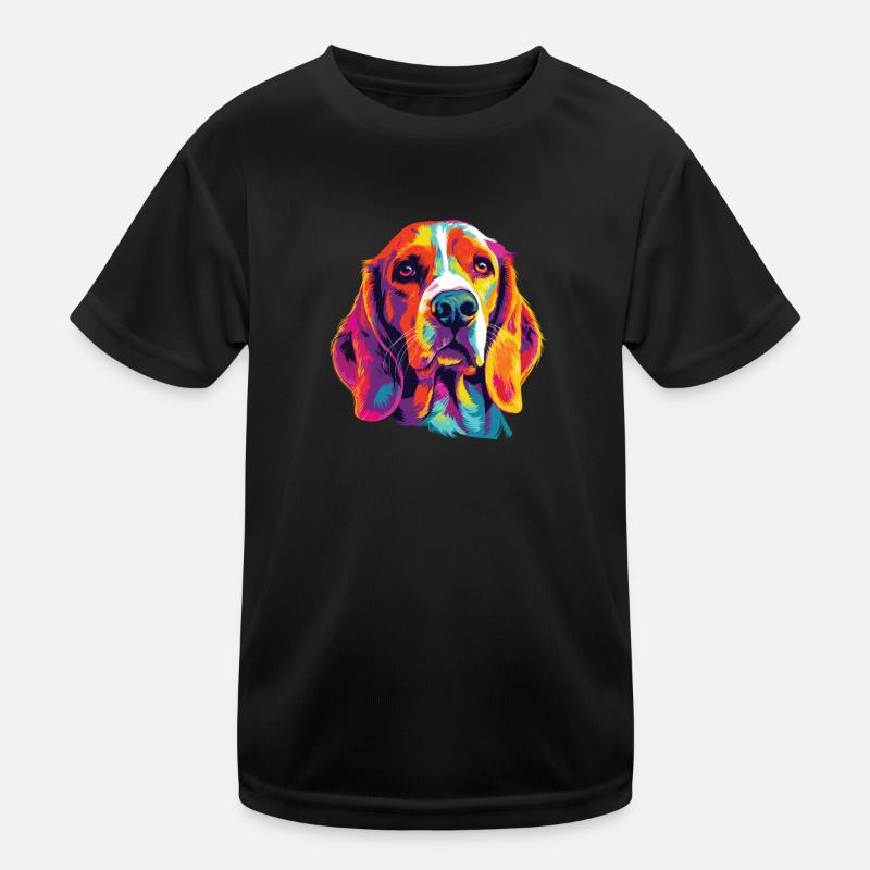 Aquarelle colorée Beagle Harrier T-shirt sport Enfant