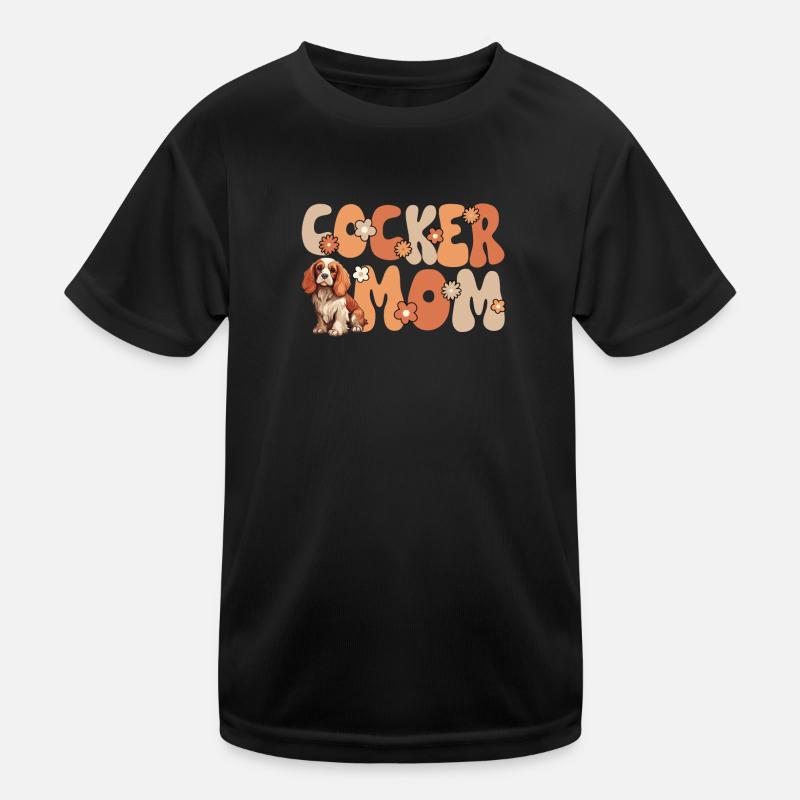 Cocker Épagneul Groovy Cocker Maman T-shirt sport Enfant
