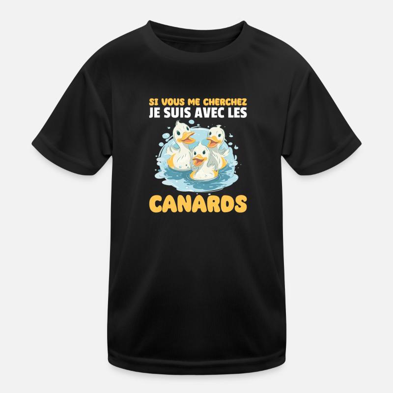 Wenn Du Mich Suchst, Bin Ich Bei Den Enten Kinder Funktions-T-Shirt