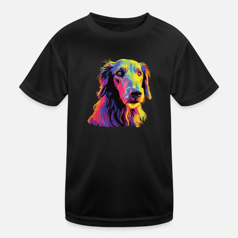 Wasserfarben Farbenfroher Scottish Deerhound Kinder Funktions-T-Shirt