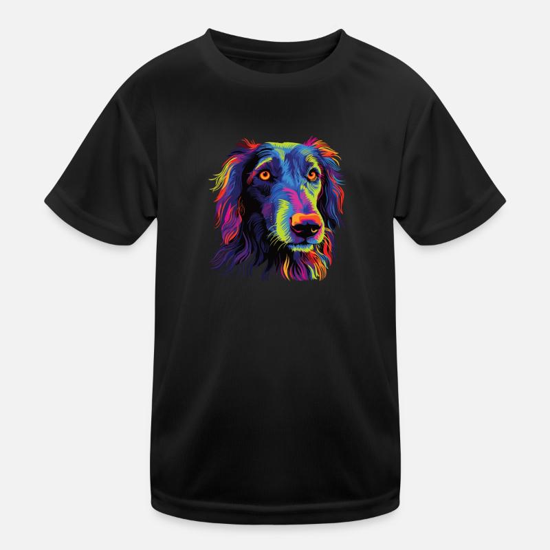 Wasserfarben Farbenfroher Scottish Deerhound Kinder Funktions-T-Shirt