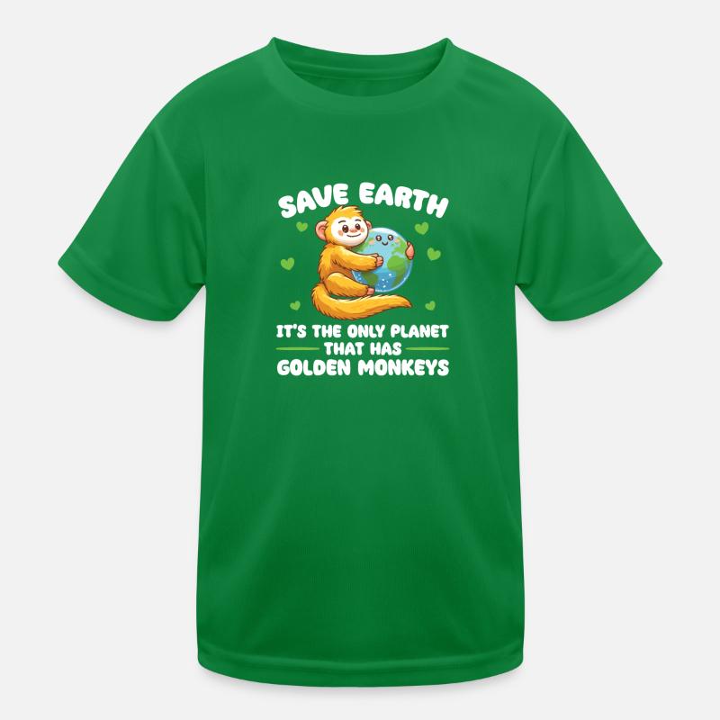 Is the only planet with golden monkeys Earth Kids Functional T-Shirt
