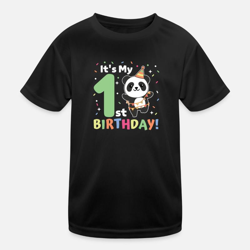 Panda for 1st birthday for children one year old Kids Functional T-Shirt
