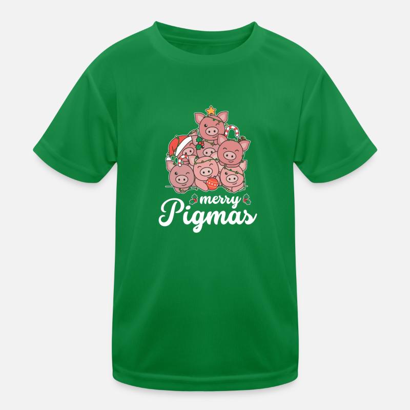 Joyeux Noël Pigmas Jeu de Mots Cochon T-shirt sport Enfant