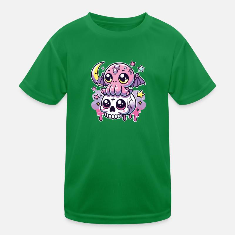 Kawaii Gothique Cthulhu Couleurs pastel Gothique Goth T-shirt sport Enfant