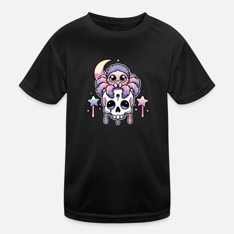 Kawaii Gothic Tarantel Pastellfarben Gothic Goth Kinder Funktions-T-Shirt