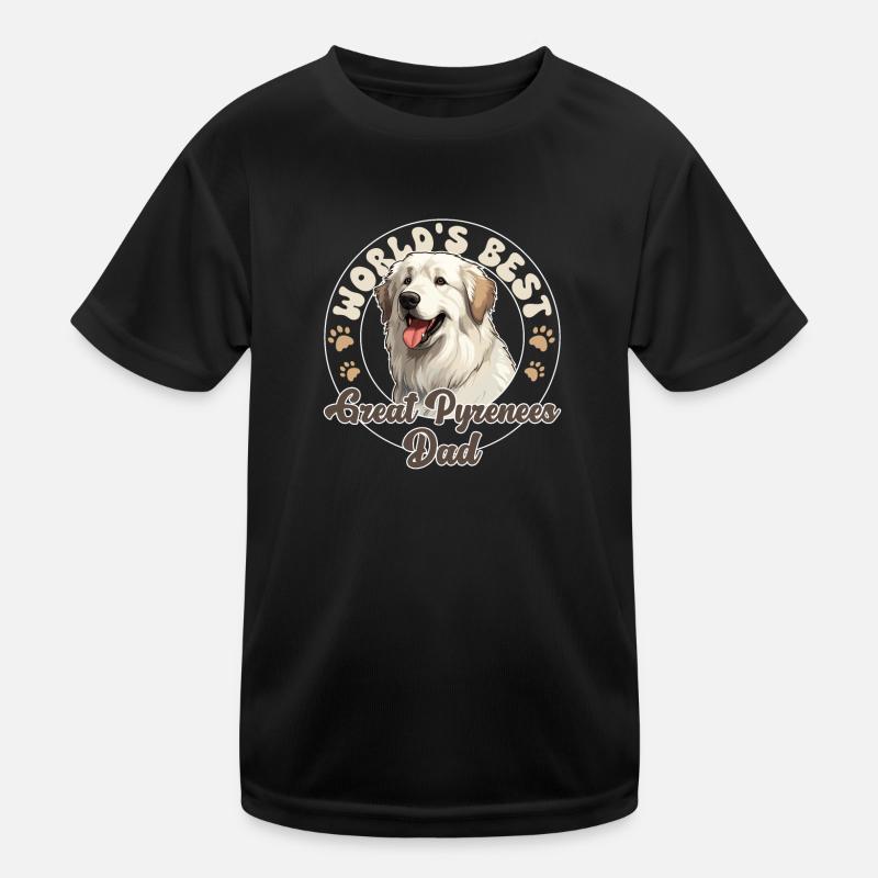 Pyrenean Mountain Dog Great Pyrenees Dad Kids Functional T-Shirt