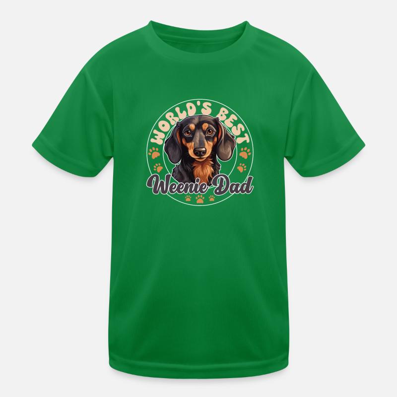 Dackel Dog Weenie Dad Kinder Funktions-T-Shirt