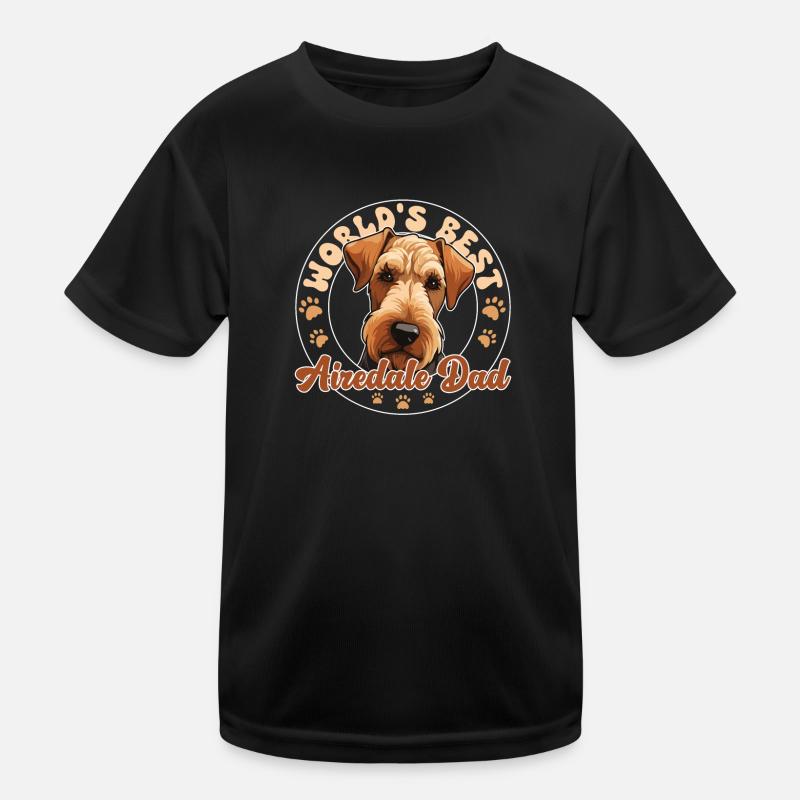 Airedale Terrier Chien Airedale Dad T-shirt sport Enfant