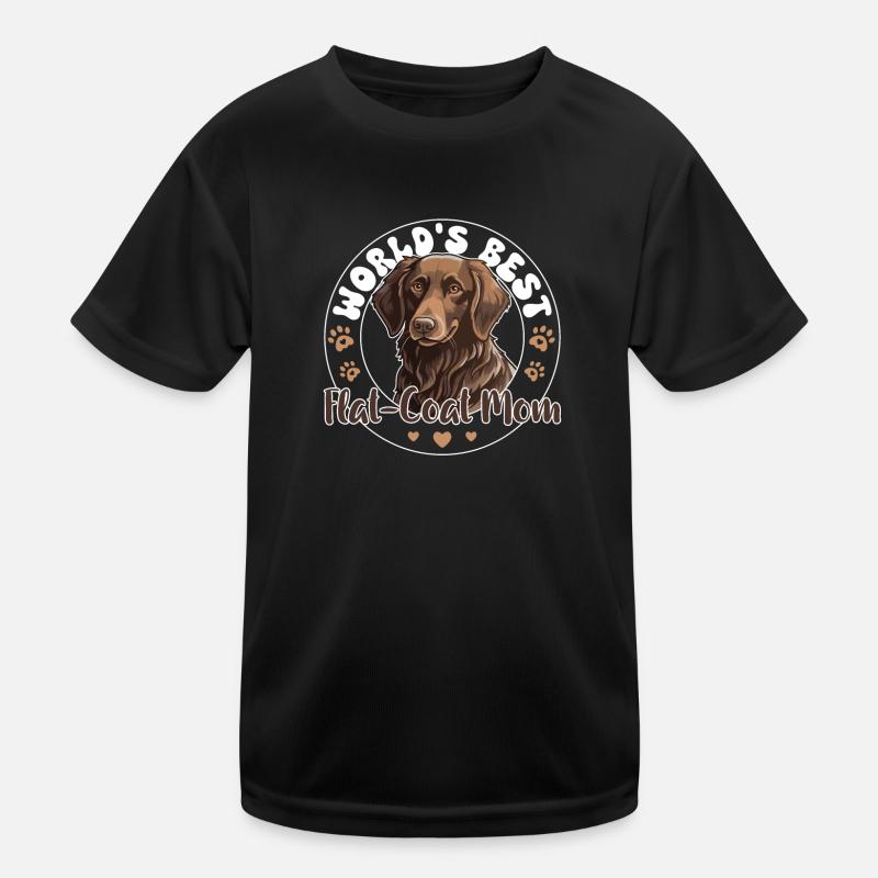 Flat Coated Retriever Groovy Flat-Coat Mom Kinder Funktions-T-Shirt