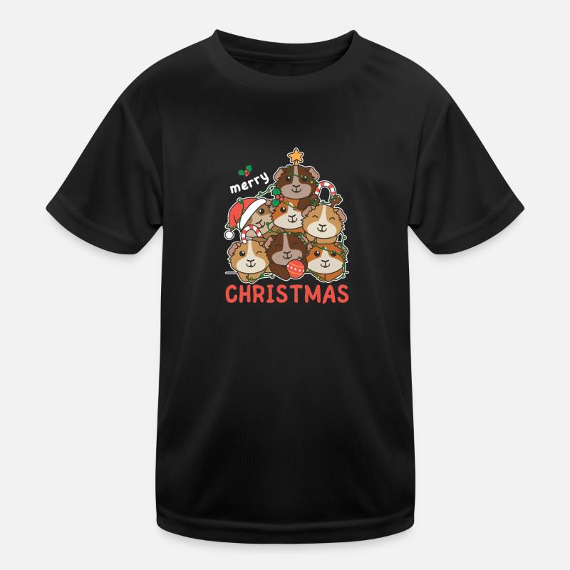 Cochon d’Inde Sapin de Noël Joyeux Noël T-shirt sport Enfant