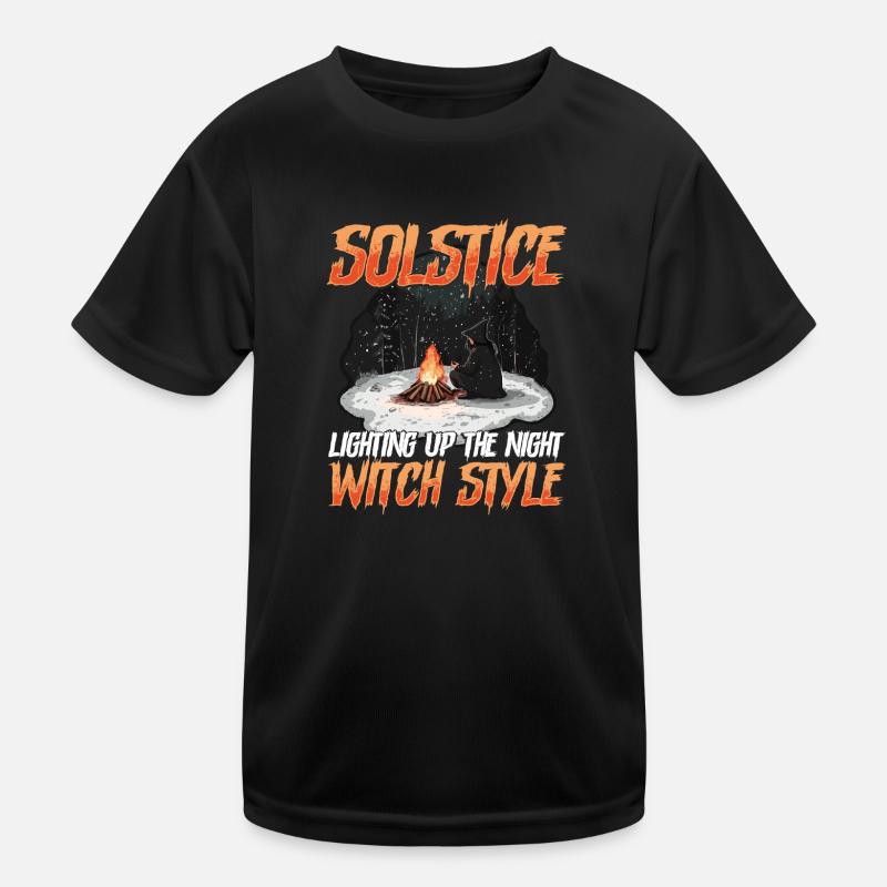 Solstice lights up the night in witch style Kids Functional T-Shirt