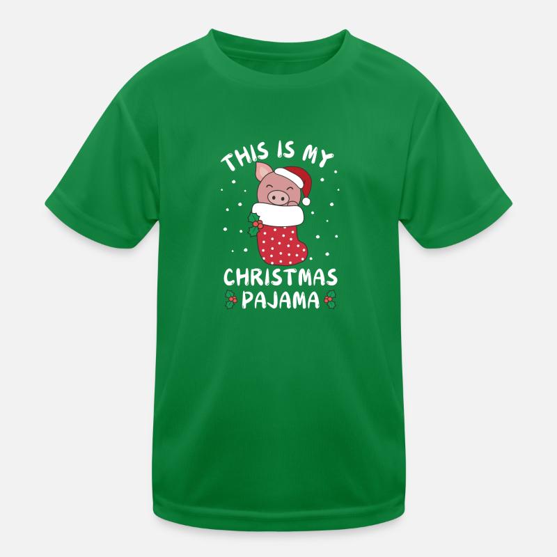 C’est mon pyjama de Noël, doux cochon T-shirt sport Enfant