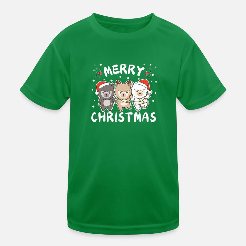 Joyeux Noël Lama mignon avec festif T-shirt sport Enfant