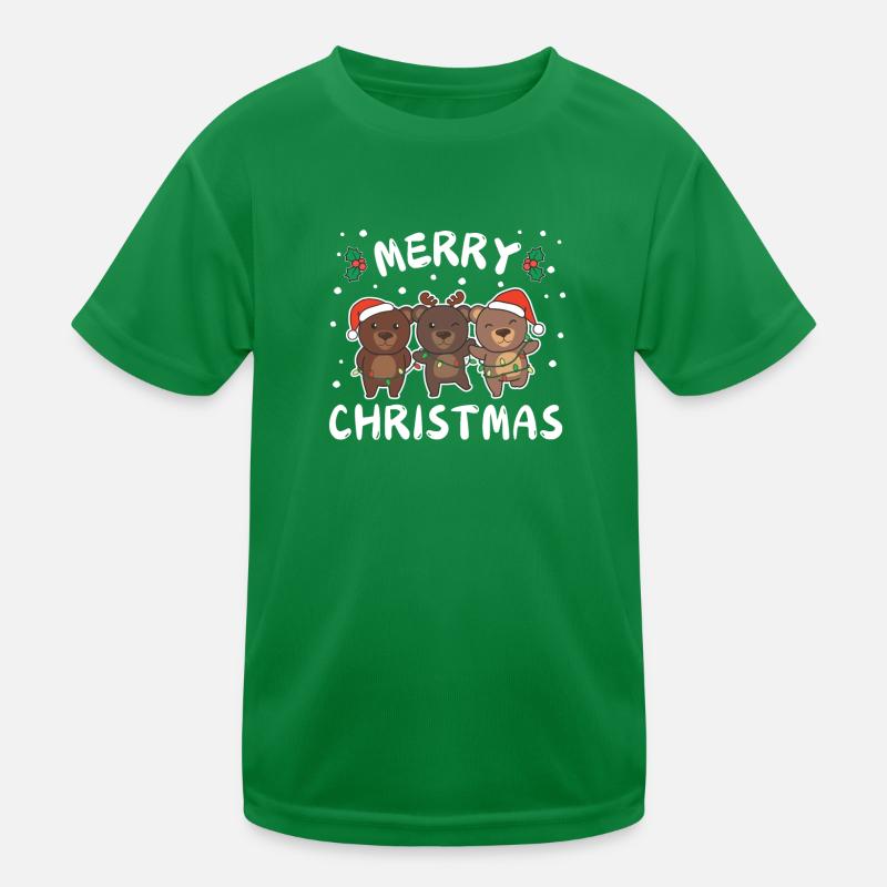 Joyeux Noël Ours Doux Ours de Noël T-shirt sport Enfant