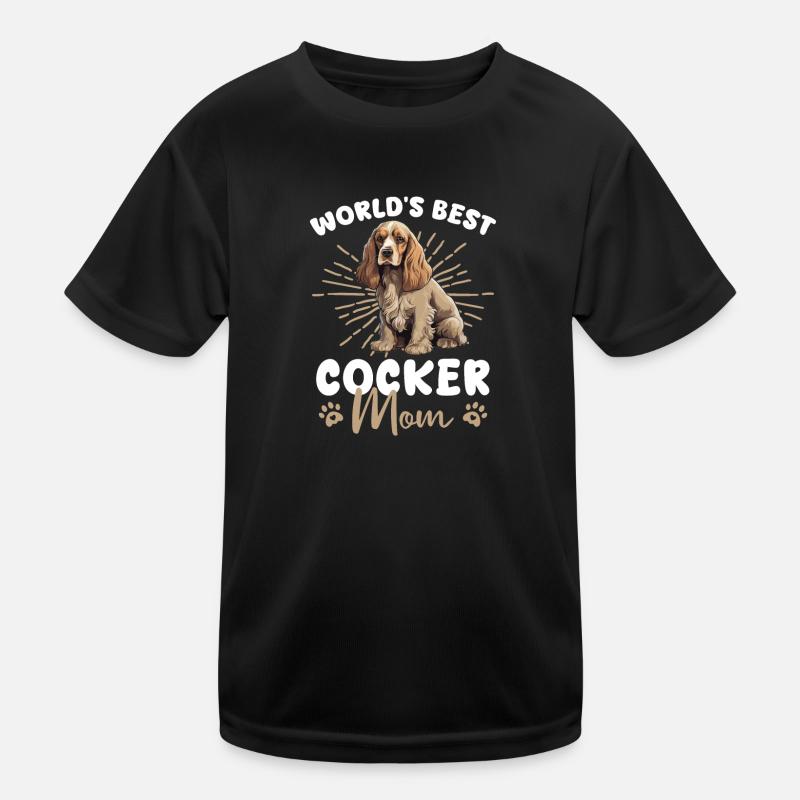 Cocker anglais Cocker Spaniel Groovy Cocker Mom T-shirt sport Enfant