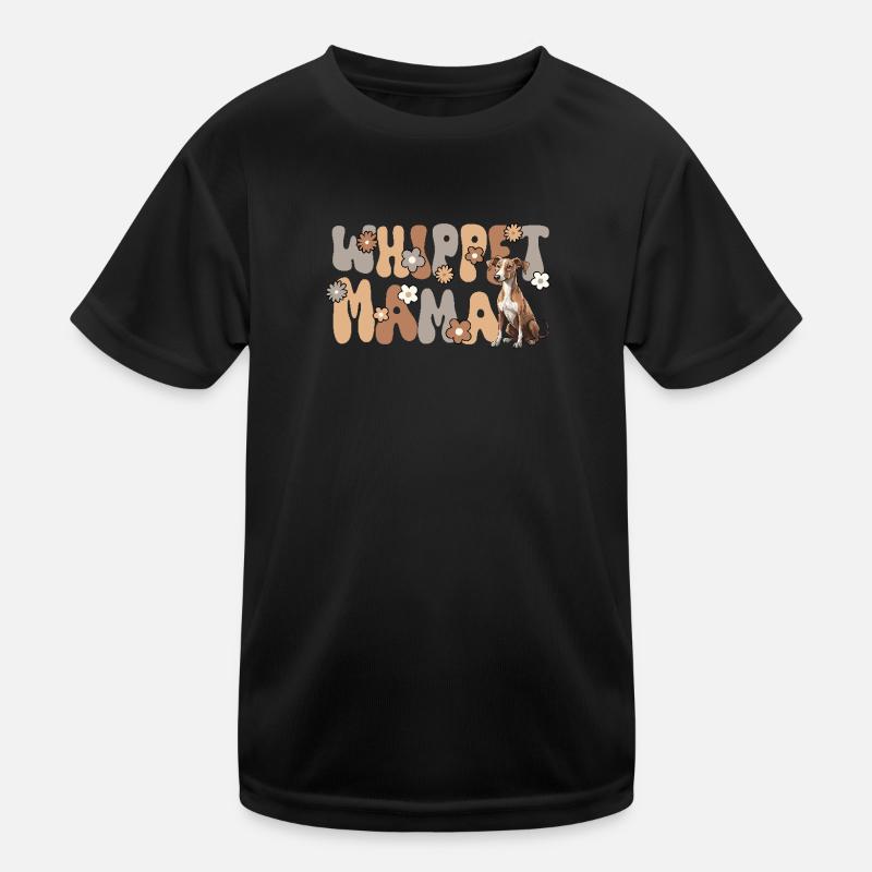Whippet Groovy Whippet Mama Kinder Funktions-T-Shirt