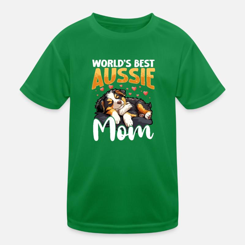 Australian Shepherd Dog Aussie Mama Kinder Funktions-T-Shirt