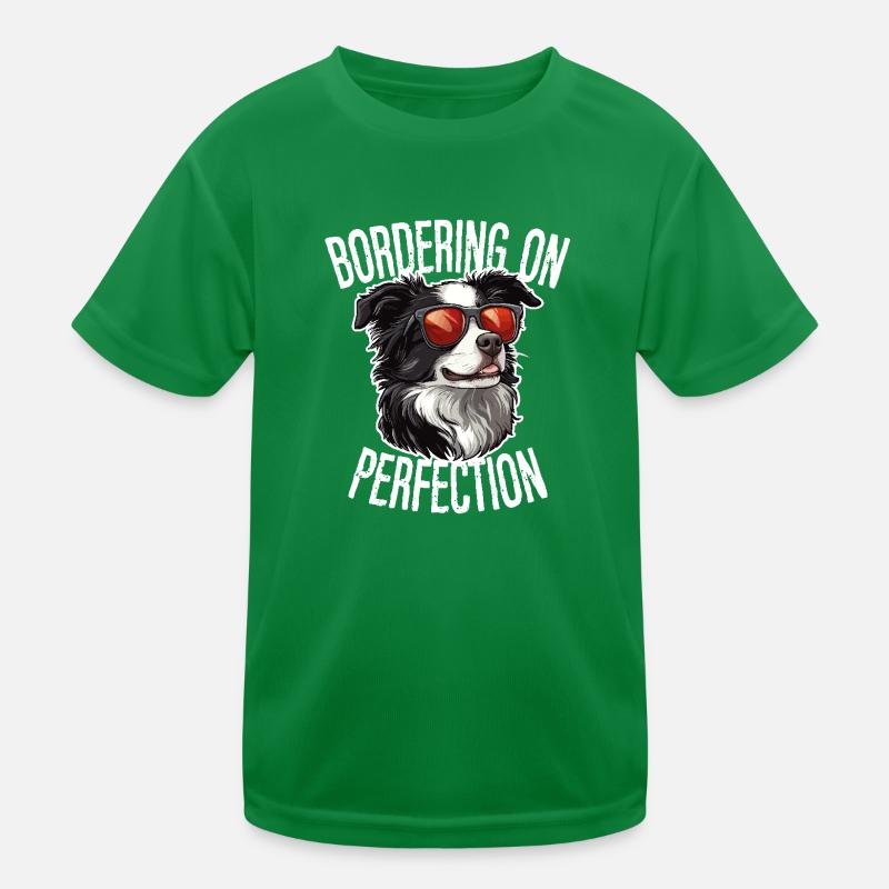 Border Collie Dog Border Collie Bordering On Kinder Funktions-T-Shirt