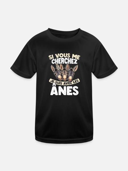If you're looking for me, I'm with the donkeys - Kids Functional T-Shirt - black - Front