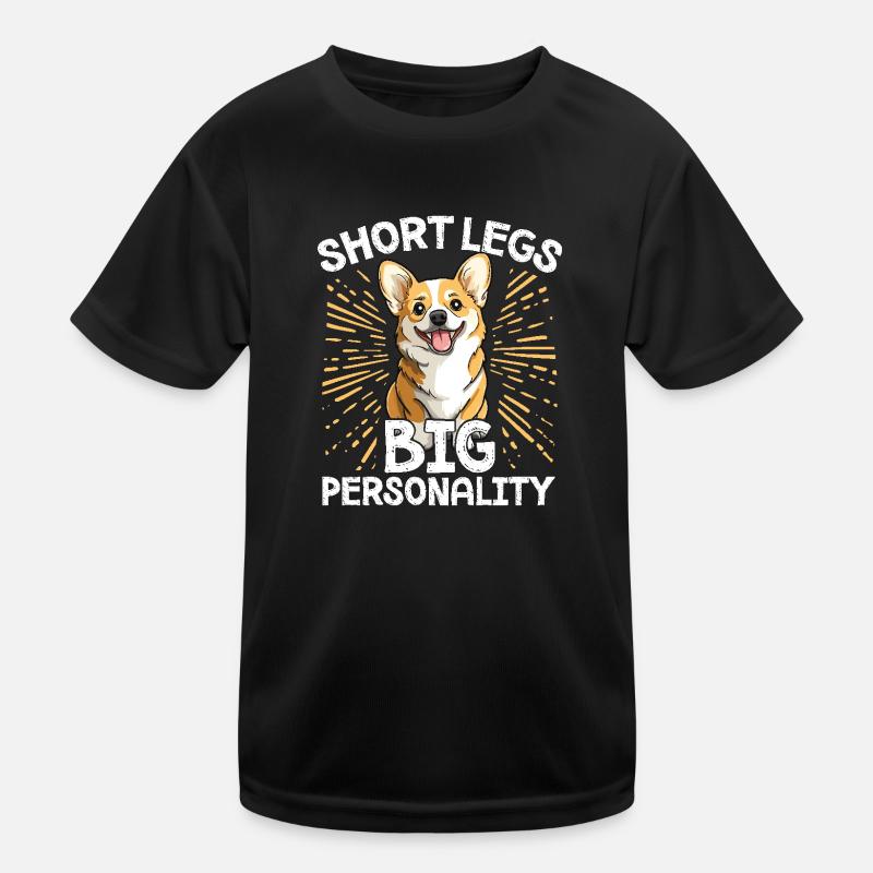 Welsh Corgi Pembroke Short Legs Big Personality Kinder Funktions-T-Shirt