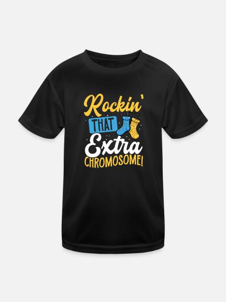 Rockin' That Extra Chromosome Fun Down Syndrome - T-shirt sport Enfant - noir - Devant