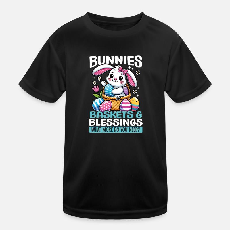 Hasen Körbe & Segen Süße Ostern Kinder Funktions-T-Shirt
