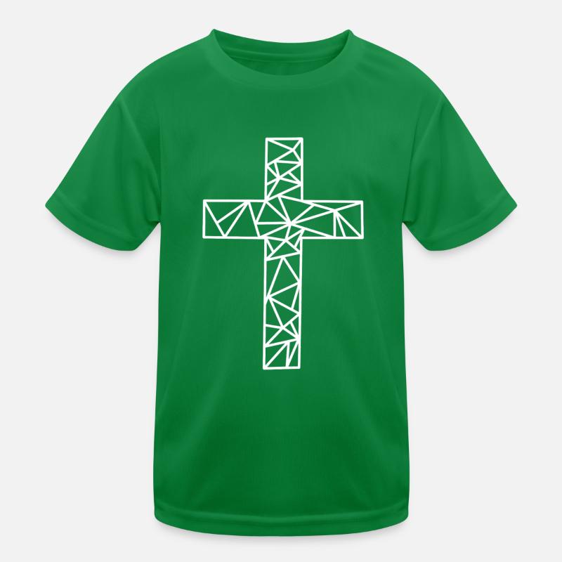 Cross Geometric Lines Kids Functional T-Shirt