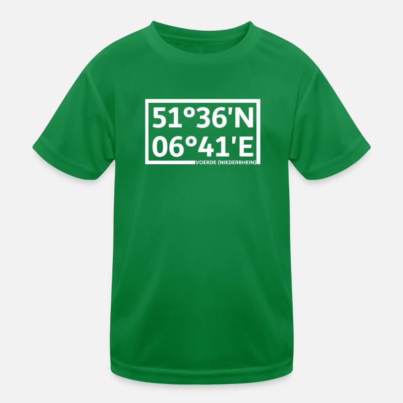 Voerde (Lower Rhine) coordinates Kids Functional T-Shirt