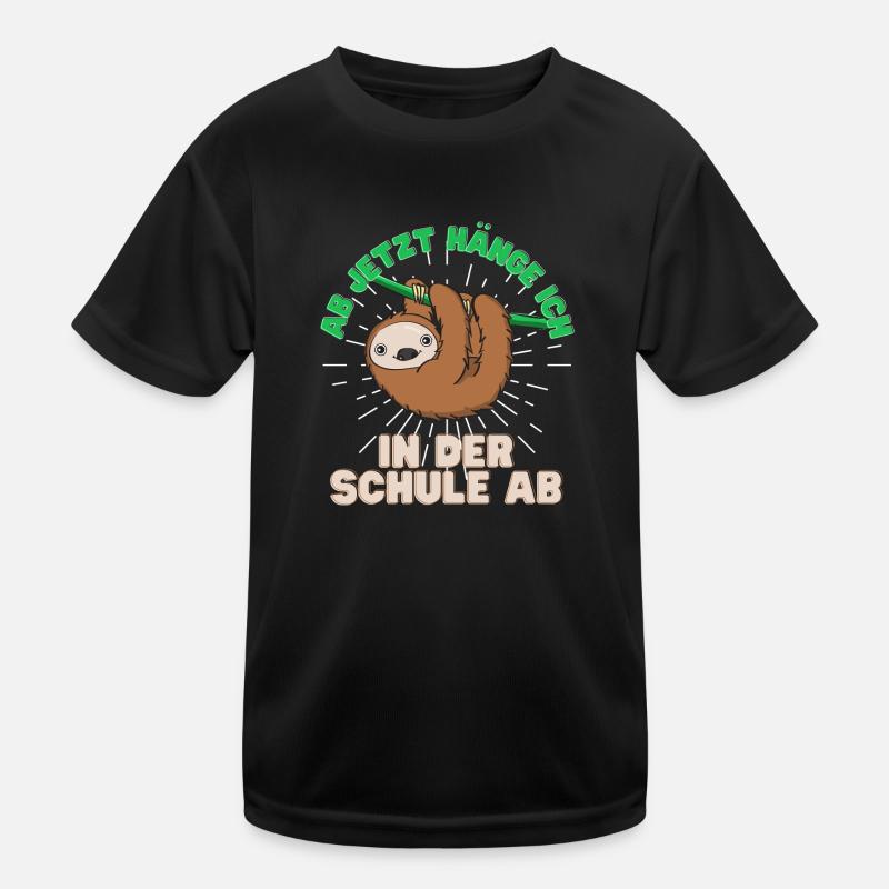Geschenk zur Einschulung 2021 Schulanfang Faultier Kinder Funktions-T-Shirt